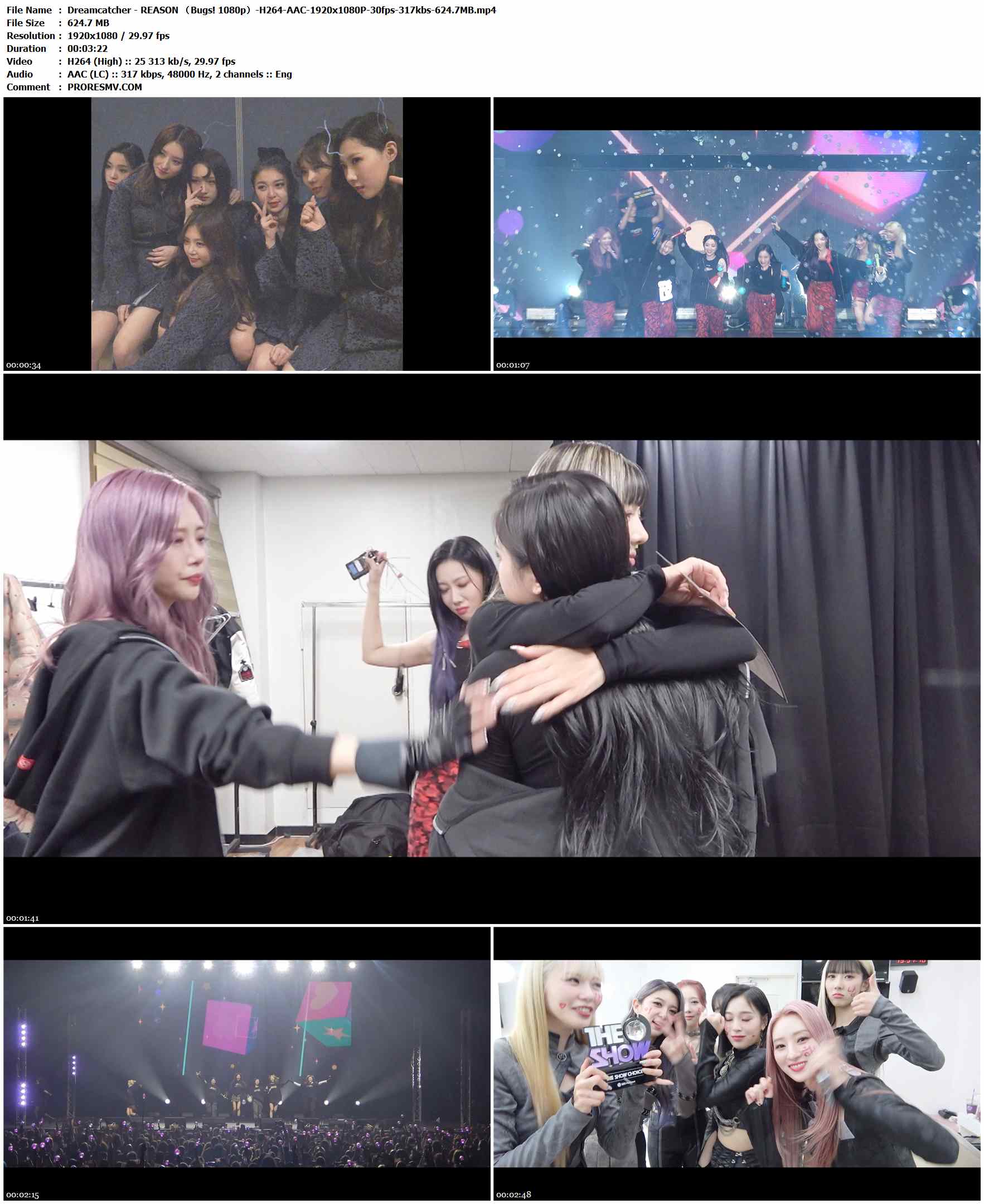 Dreamcatcher - REASON （Bugs! 1080p）-H264-AAC-1920x1080P-30fps-317kbs-624.7MB官方MV_高清MV